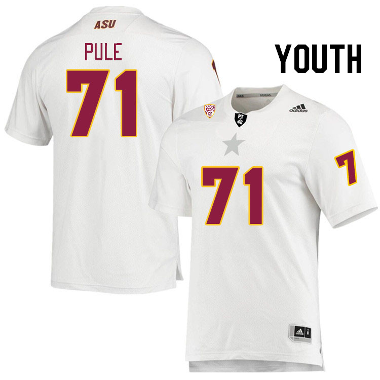 Youth #71 Makua Pule Arizona State Sun Devils College Football Jerseys Stitched Sale-White
